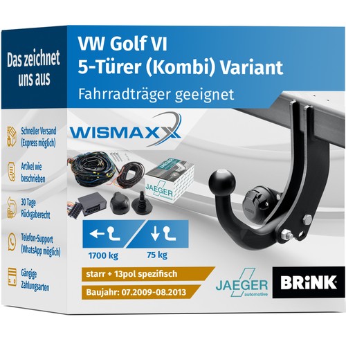Anhängerkupplung für golf - für, vw