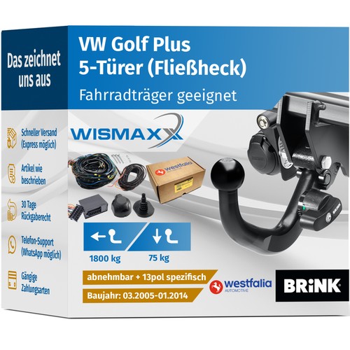 Anhängerkupplung für golf - für,