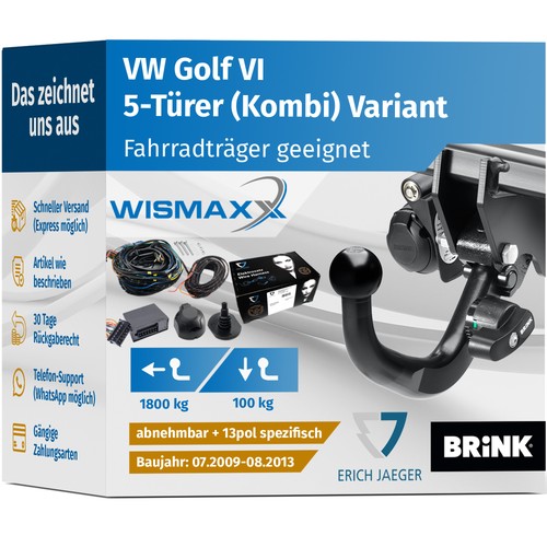 Anhängerkupplung für golf - vw,