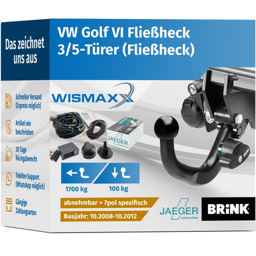 Anhängerkupplung für golf - anhÄngerkupplung,