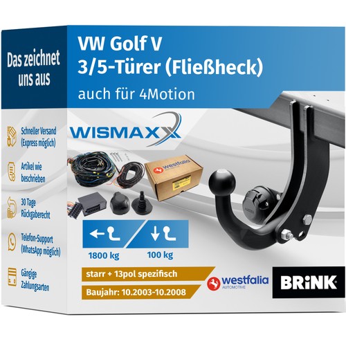 Anhängerkupplung für golf - für, vw