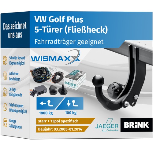 Anhängerkupplung für golf - vw,