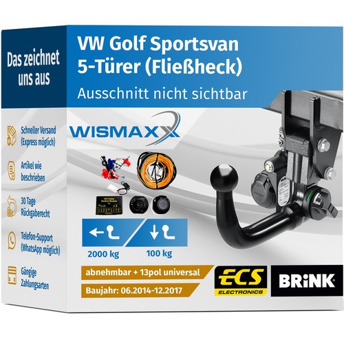 Anhängerkupplung für golf - vw,